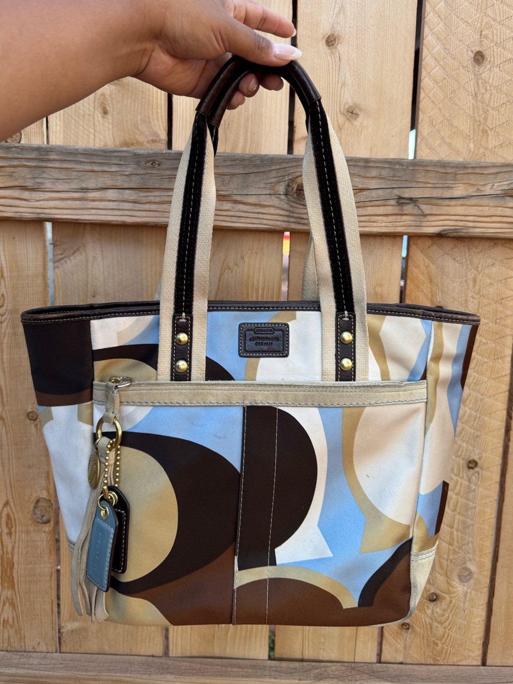 Coach Hampton Scarf Print Tote